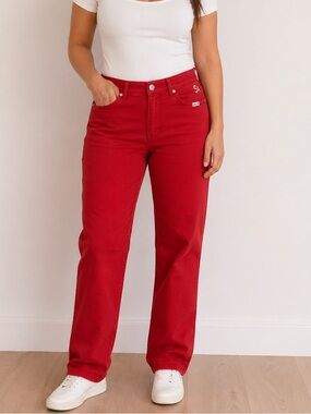 Seven BOOTY SHAPER Red Slim Jeans size 12